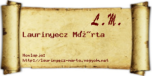 Laurinyecz Márta névjegykártya